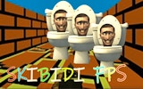 Skibidi Retro FPS: Maze precision fighter